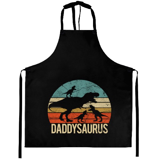 Daddy Dinosaur Daddysaurus 3 Three Aprons