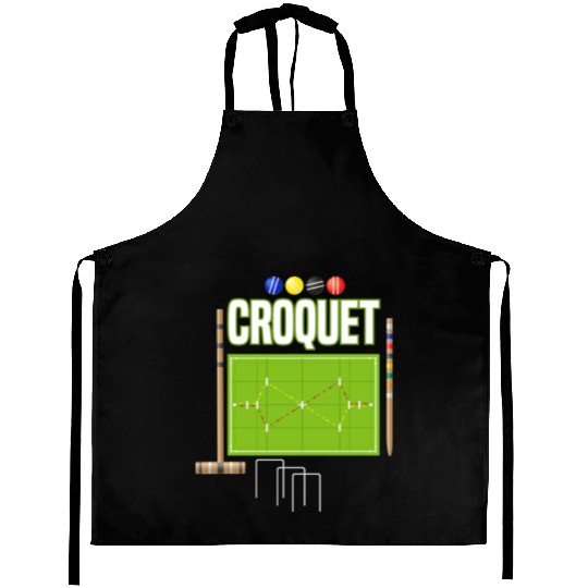 Croquet Player Garden Croquet Golf Sport Aprons