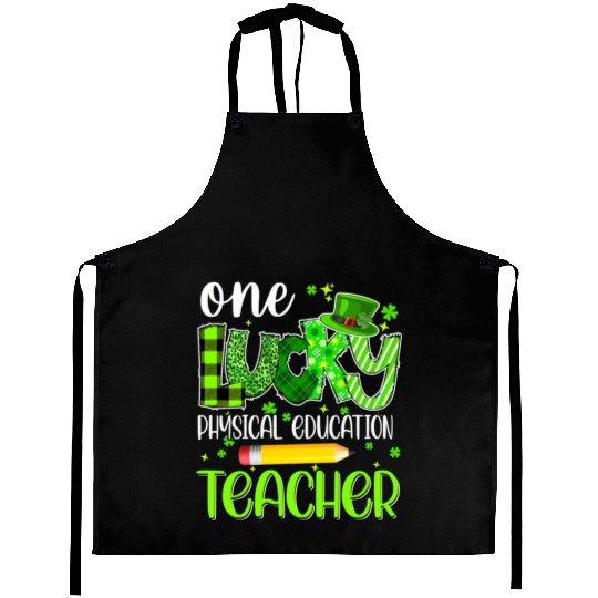 One Lucky Physical Education Teacher Pencil St Aprons