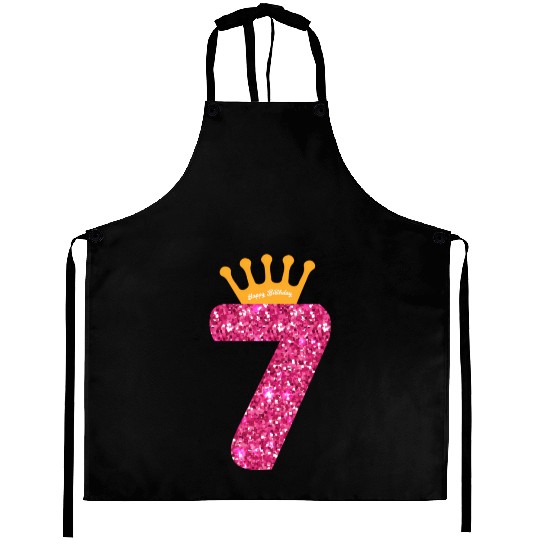 Happy 7Th Party 7 Bday Aprons