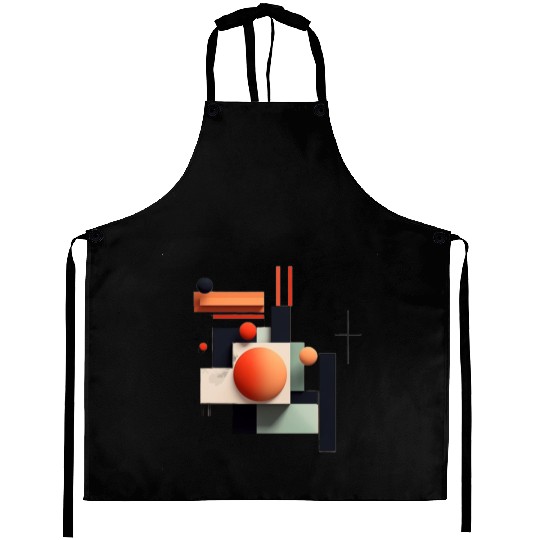 Abstract Circles and Squares Aprons