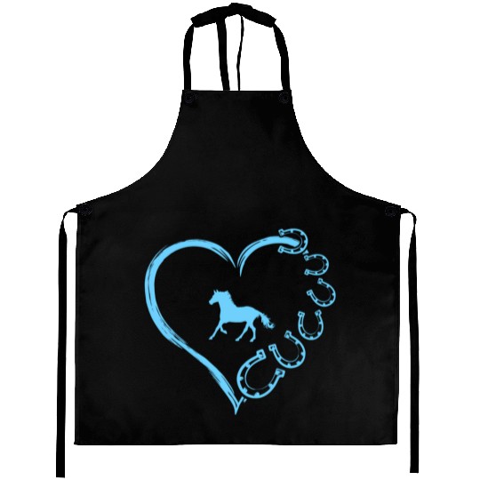 Horseshoe Heart Horse Mom Horseback Riding Aprons
