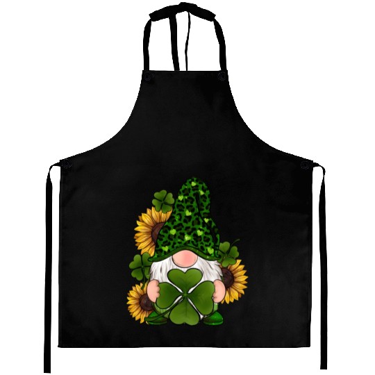 Leopard Love Gnomes Shamrock Irish Lucky St Aprons
