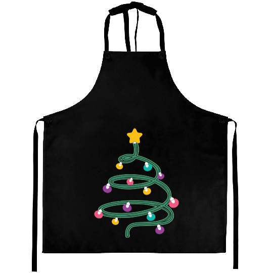 Christmas Light Christmas Tree Aprons