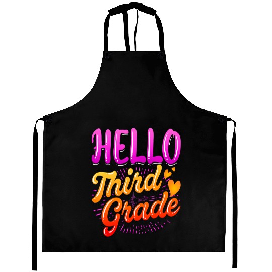 Hello third grade hear teacher student back to Aprons