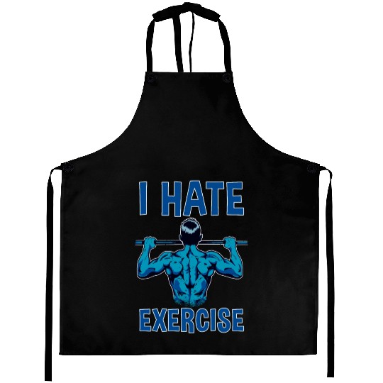 I Hate Exercise 2 Aprons