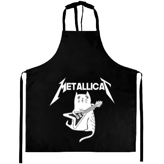 Mettalicat Rock Band Guitar Funny Christmas Aprons