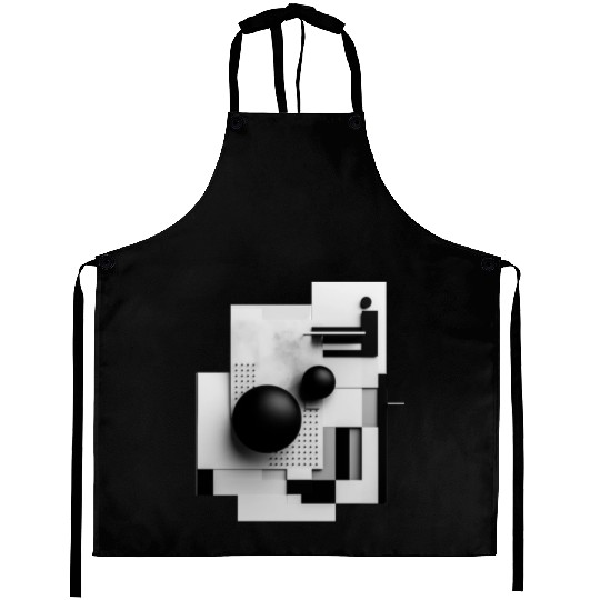 Abstract Circles and Squares Aprons