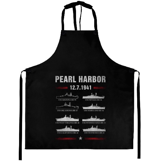 Pearl Harbor Battleship Memorial Day December 7Th Aprons