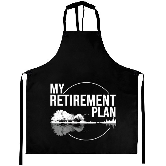 My Retirement Plan (Guitar) Music Funny Aprons