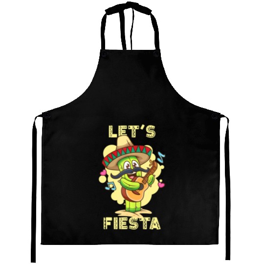 Let's Fiesta Cinco De Mayo Cactus with Guitar and Aprons
