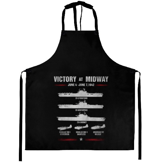 Victory At Midway Battel World War 2 Aprons