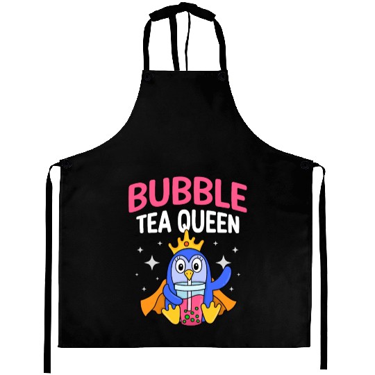 Bubble Tea Queen Boba Tea Drinker Korean Drink Aprons