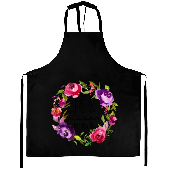He Is Risen Floral Easter For Christiann Mom Aprons