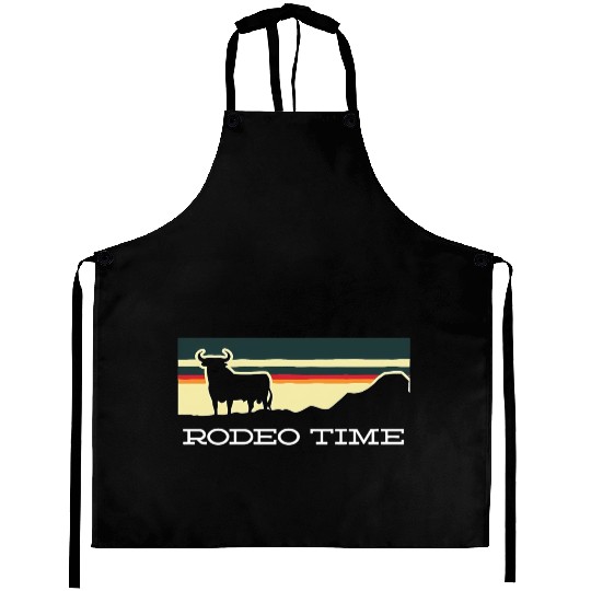 Rodeo Time Cowboy Wild West Cow Horseman Ranch Aprons