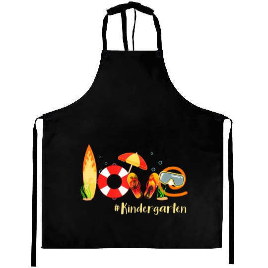 Love Kindergarten Summer Christmas In July Flip Aprons