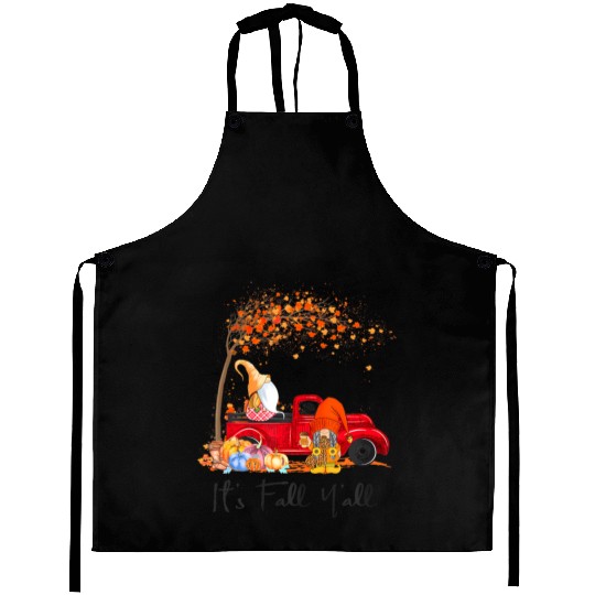 It's Fall Y'all Girls Fall Vibes Autumn Leaves Aprons