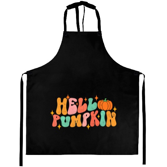 Hello Pumpkin Autumn Leaves Fall Thanksgiving Aprons