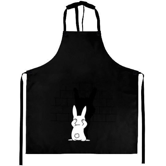 Rabbit Hand Shadow Rock And Roll Bunny Aprons