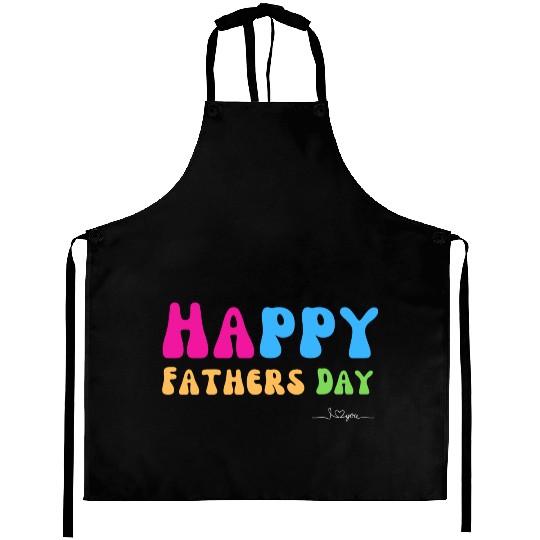 Happy Fathers Day i love you dad Heart Daddy funny Aprons