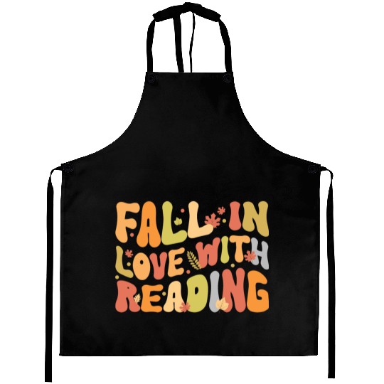 Fall In Love With Reading Groovy Cute Book Lover Aprons