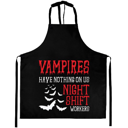 Night Shift Worker Graveyard Duty Aprons