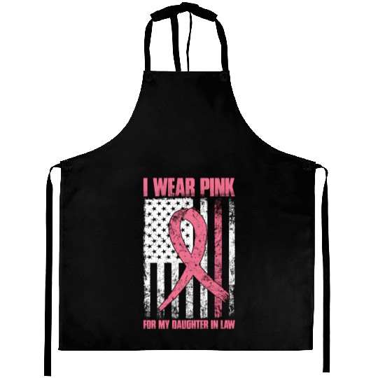I Wear K For My Daughter In Law Breast Cancer Aprons