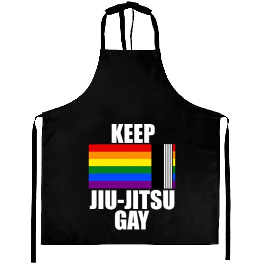 Keep Jiu Jitsu Gay LGBT LGBTQ Pride Month 2023 Aprons