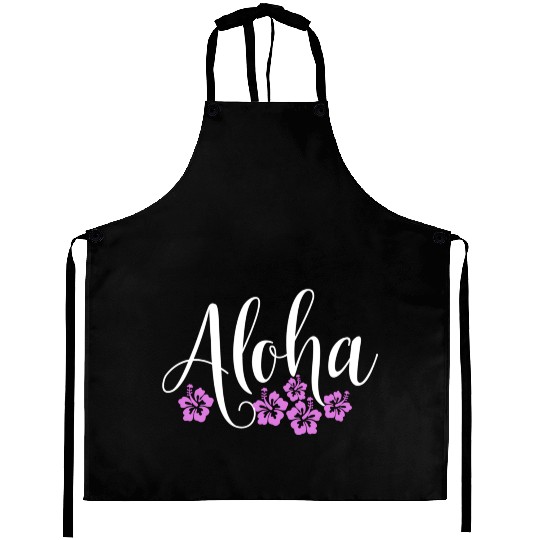 Aloha Hawaiian Hibiscus Flower Surfer Maui Kauai Aprons