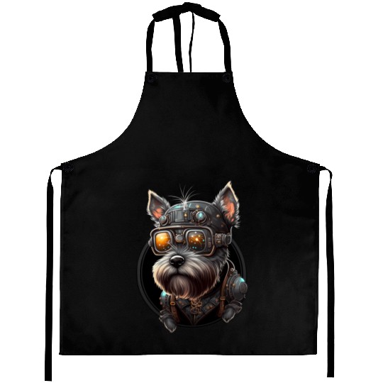 Steampunk Miniature Schnauzer Aprons