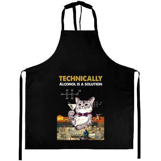 Techally Alcohol Is A Solution Chemistry Aprons