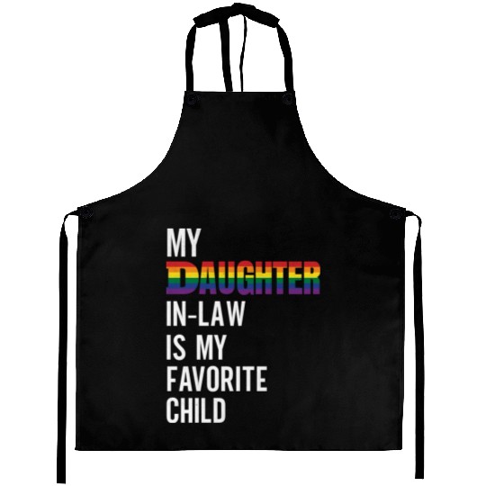 My Daughter-in-law Is My Favorite Child Rainbow Fl Aprons