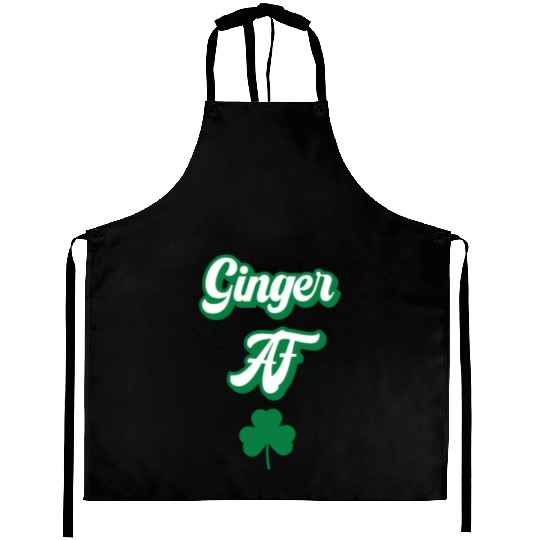 Ginger Af St Patric Day Drinking For Redhead St Aprons