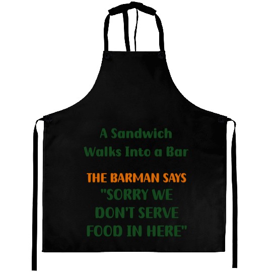 Unexpected Encounter: When a Sandwich Enters a Bar Aprons