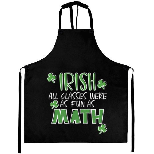 St Patric Day Math Teacher Student Irish Pun Aprons