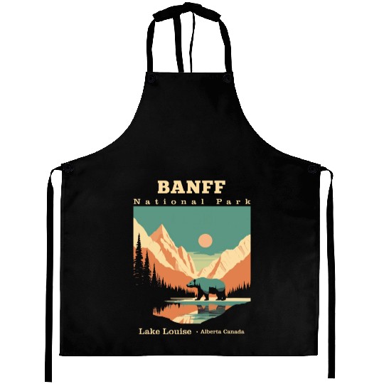 Vintage Retro Canadian Banff National Park Aprons