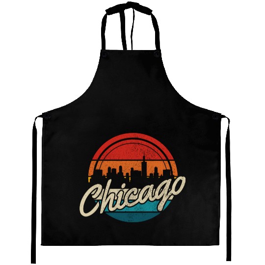Chicago Skyline Illinois Pride Aprons