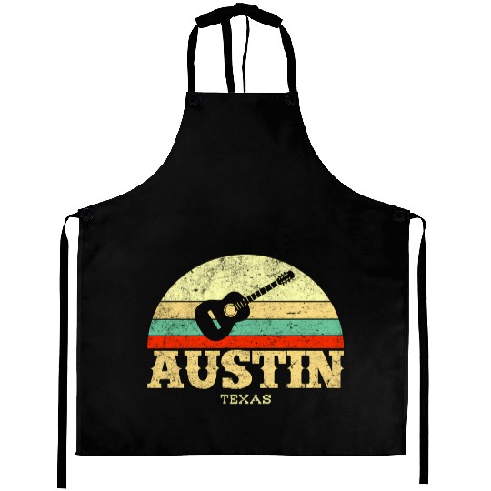 Austin Texas Guitar Lone Star State Aprons