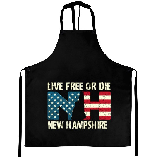 New Hampshire Patriotic Live Free Or Die Product Aprons