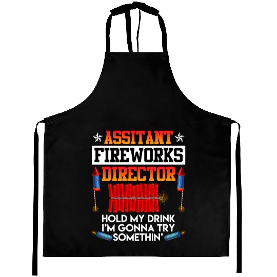 Independence Day Assistant Fireworks Director USA Aprons