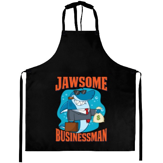 Jawsome Businessman Shark | Funny Business Shark Aprons