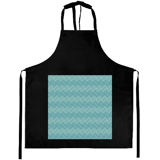 Retro Teal Pattern Aprons