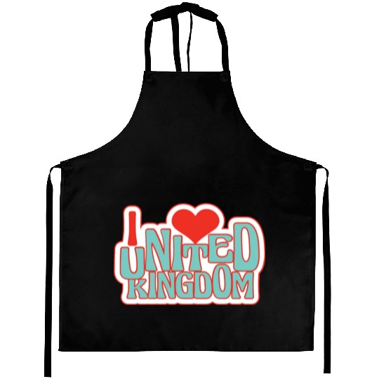 United kingdom hearts Aprons