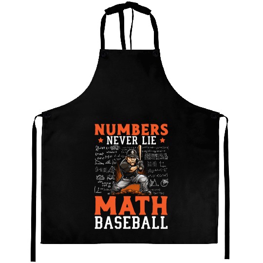 Baseball Math Lover Mathematician Baseball Player Aprons