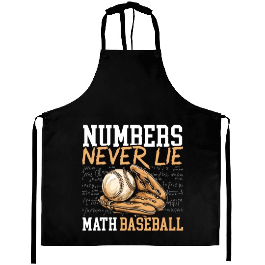 Baseball Math Lover Mathematician Baseball Player Aprons