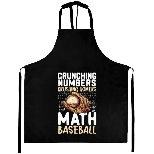 Baseball Math Lover Mathematician Baseball Player Aprons