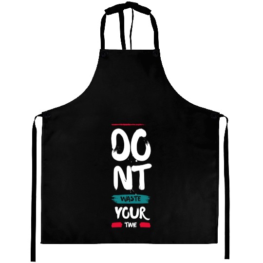 Black Colorful Dubai The Leading City in the World Aprons