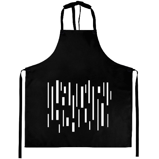 black geometric lines Aprons