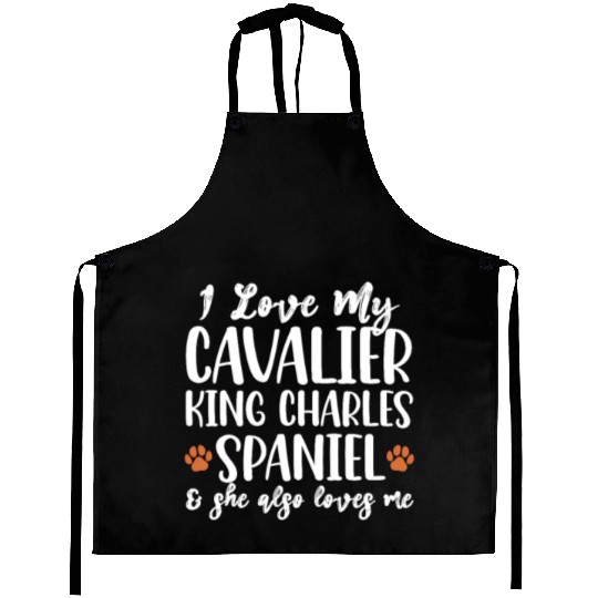 I Love My Cavalier King Charles Spaniel Aprons