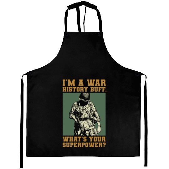 War History Buff - WW2 Enthusiast Aprons
